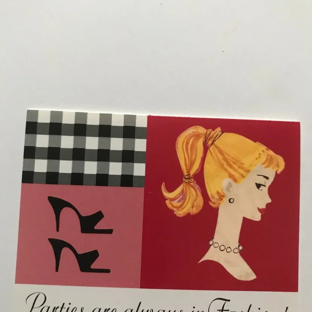 Barbie Invitation Cards Hallmark 2003 Retro New